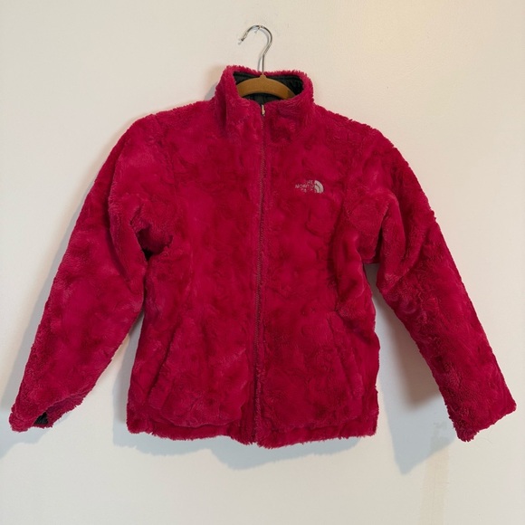 The North Face Girls Dark Gray/hot Pink Reversible Mossbud Jacket Size M 10-12 - Picture 10 of 13
